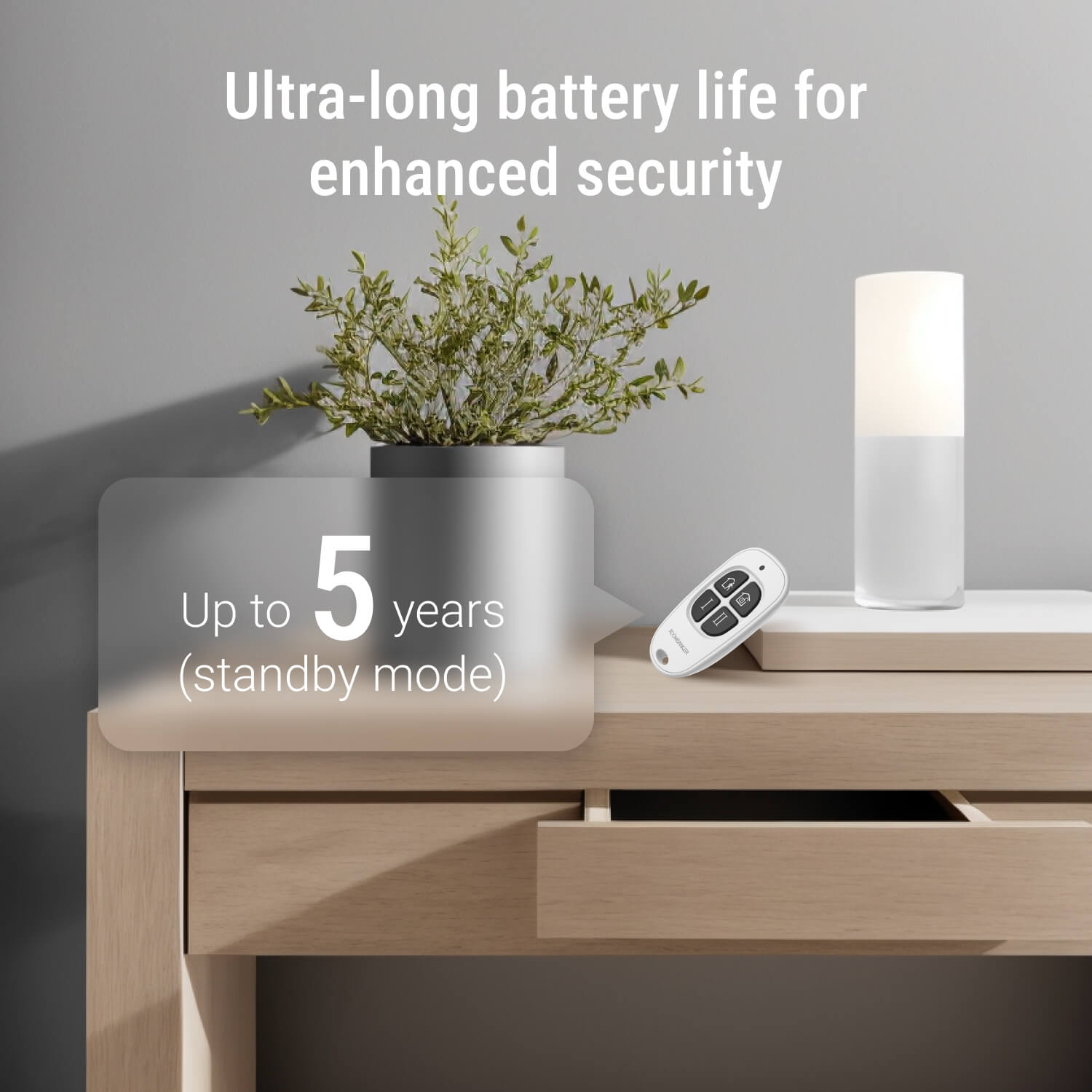 Keyfob - Simplified Security Control with Customizable Buttons, Long-Range Encrypted Communication - Requires Roombanker Hub