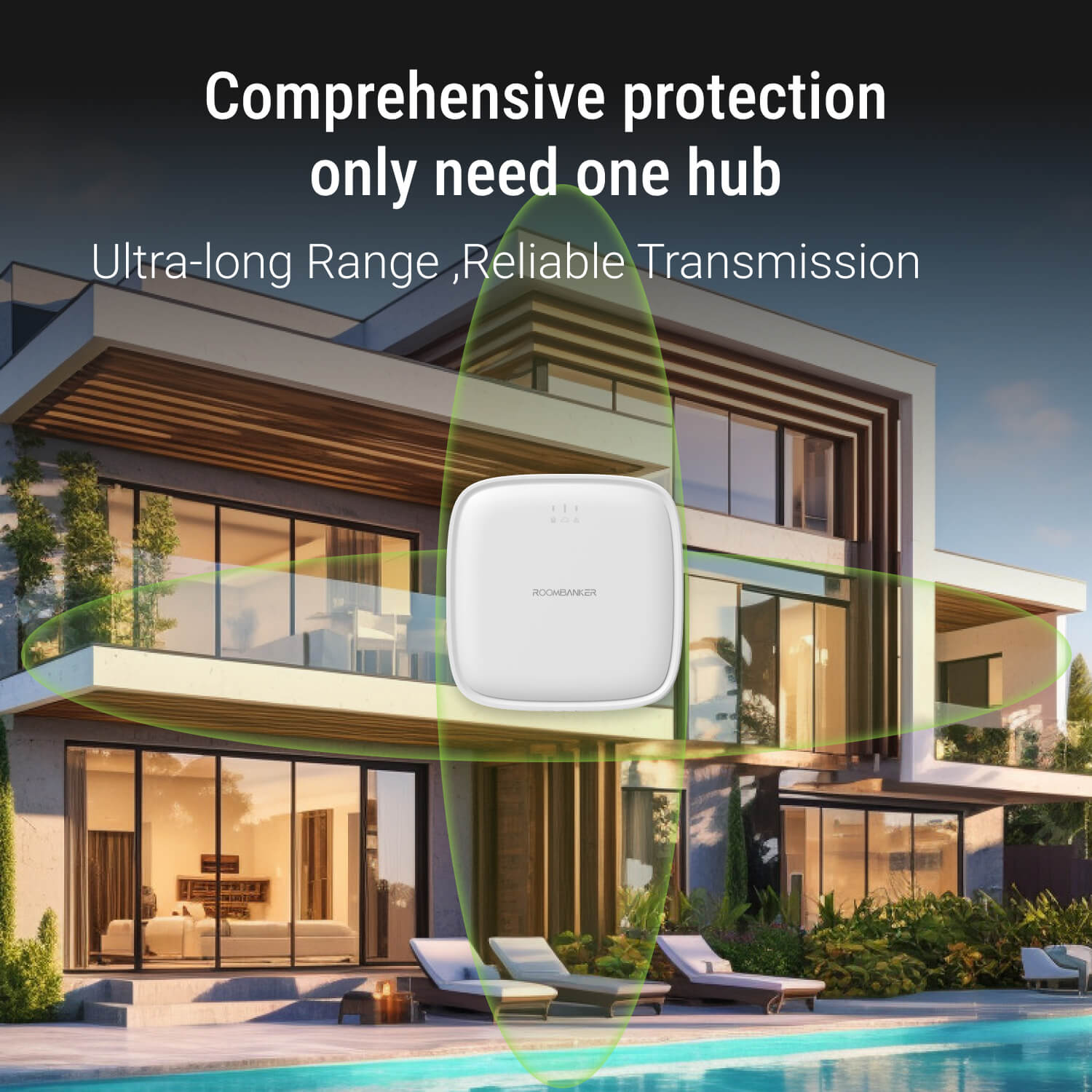 Home Security Hub Pico - Smart Automation System with Long-Range Wireless, Encryption, and Custom Scenes - Supports 64 Devices
