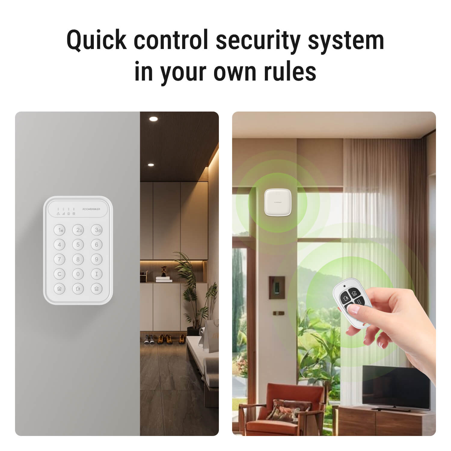 Home Security Kit - Station Hub - Comprehensive Protection System with PIR & Door Sensors, Keyfobs, and Keypad