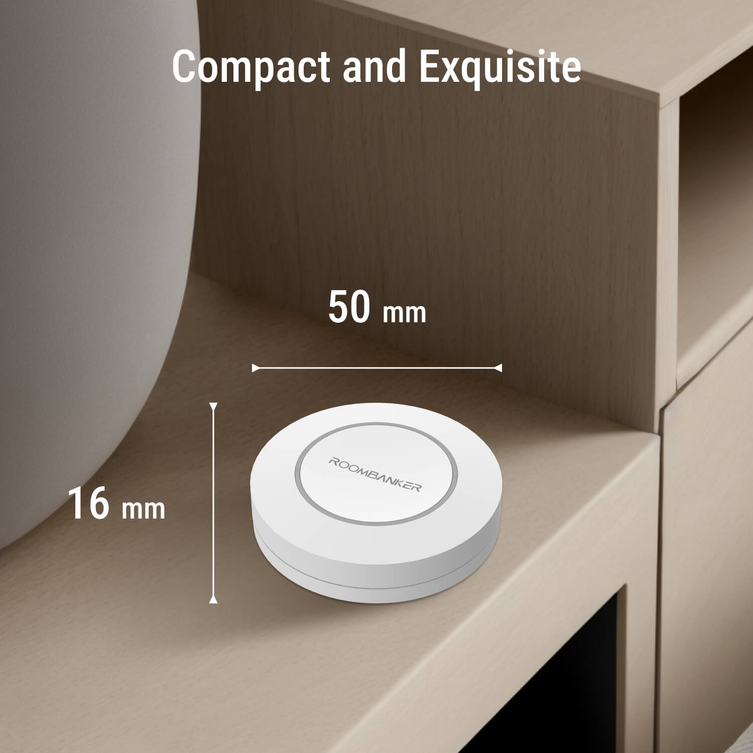 Panic Button - One-Push Alert, Long Range & Encrypted Communication, Requires Roombanker Hub