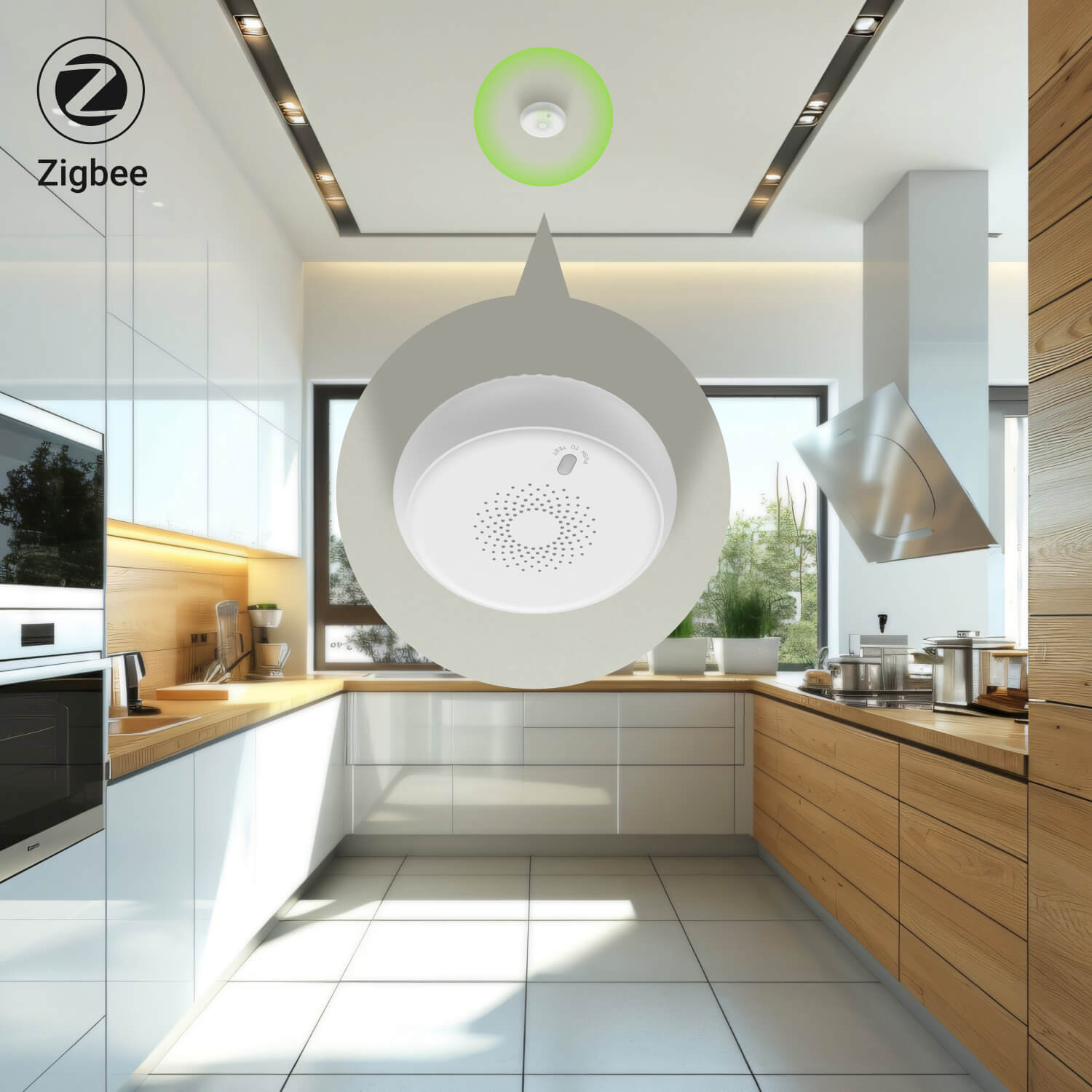 Wireless Smoke Detector: High-Precision, Photoelectric