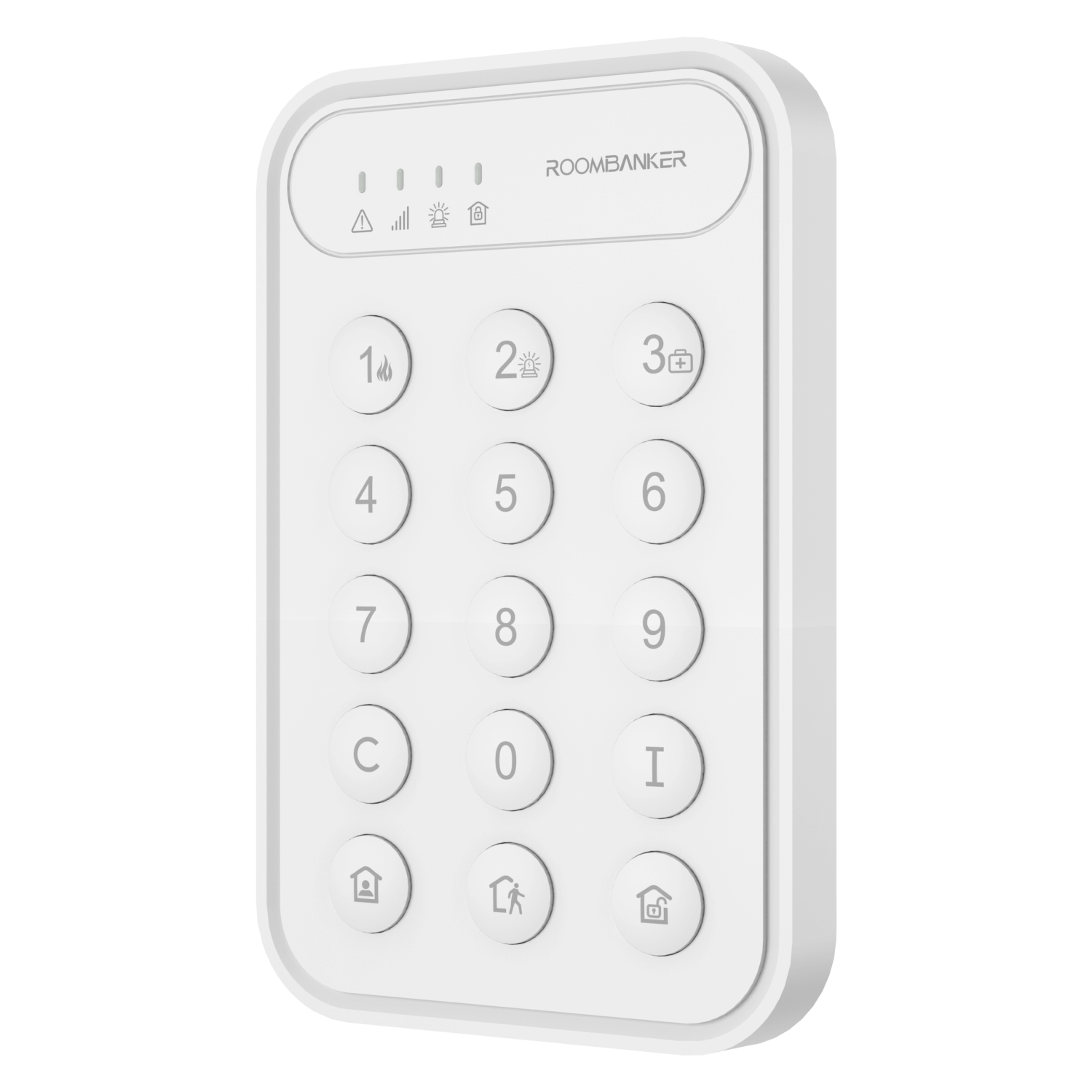 Keypad with One-Click Arming/Disarming, Advanced Encryption, Long-Range Communication - Requires Roombanker Hub